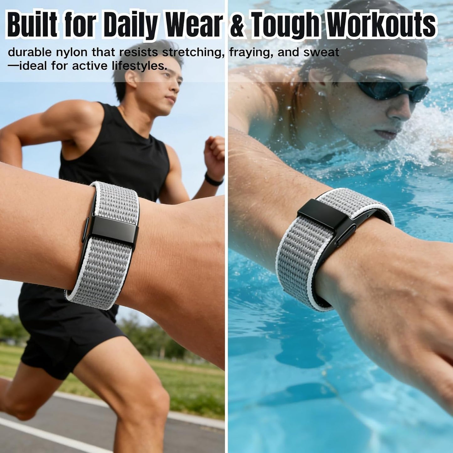 CAMTOVGCA Nylon Loop Compatible with Hume Band, Nylon Replacement Strap, Soft Adjustable Breathable Sport Wristband