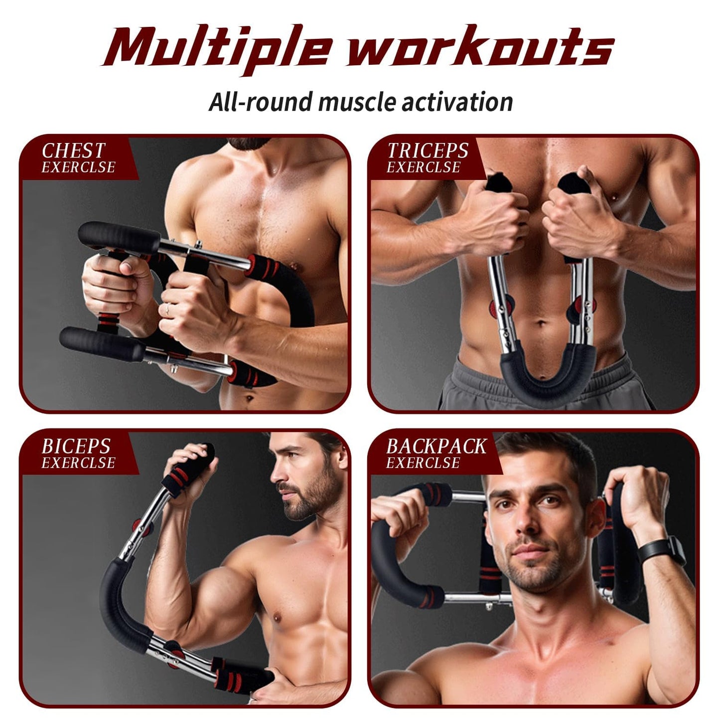 Twister Arm Trainer for Biceps, Chest & Core – Adjustable Resistance Arm Workout Equipment for Home Gym, Strength Training & Muscle Building (40-100 lbs Resistance)