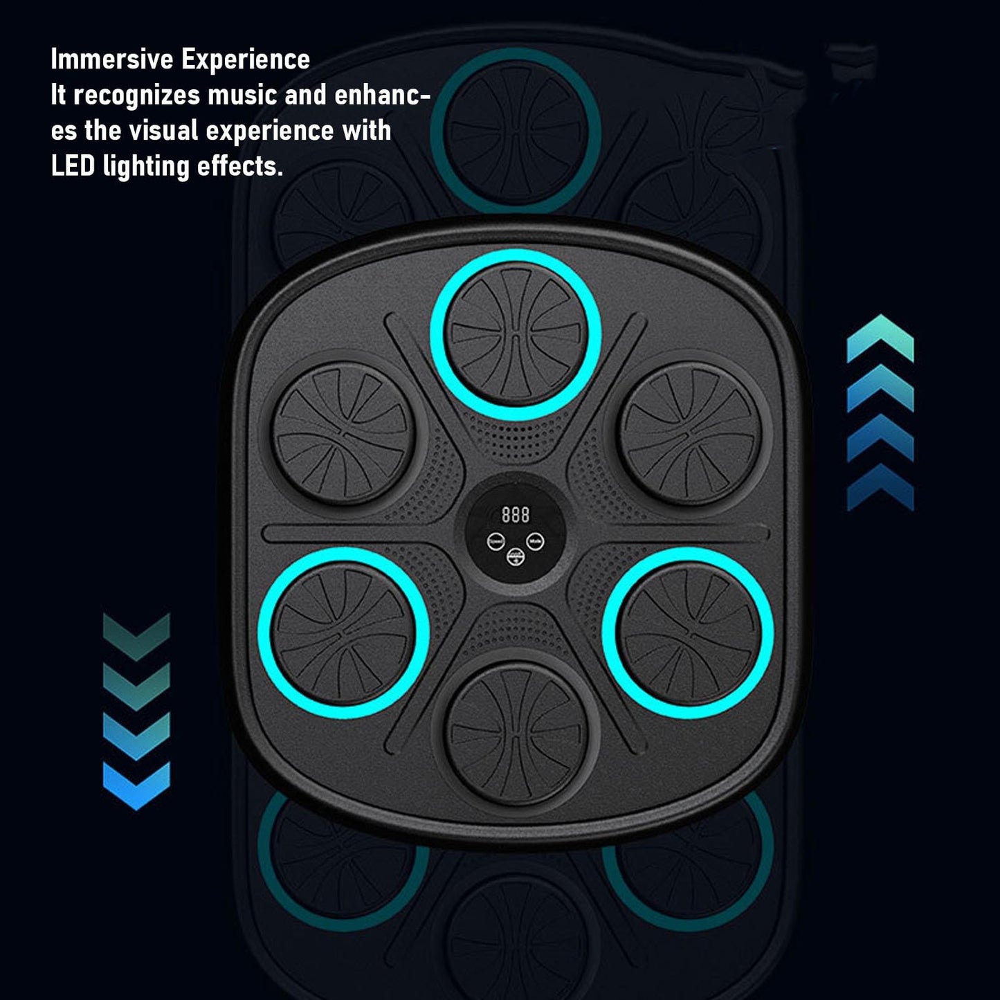 Asixxsix Music Boxing Machine, Interactive Punching Trainer with Boxing Gloves, 9 Modes 9 Speeds Wall Mounted Electronic Boxing Target for Adults Kids Home Gym Office Workout