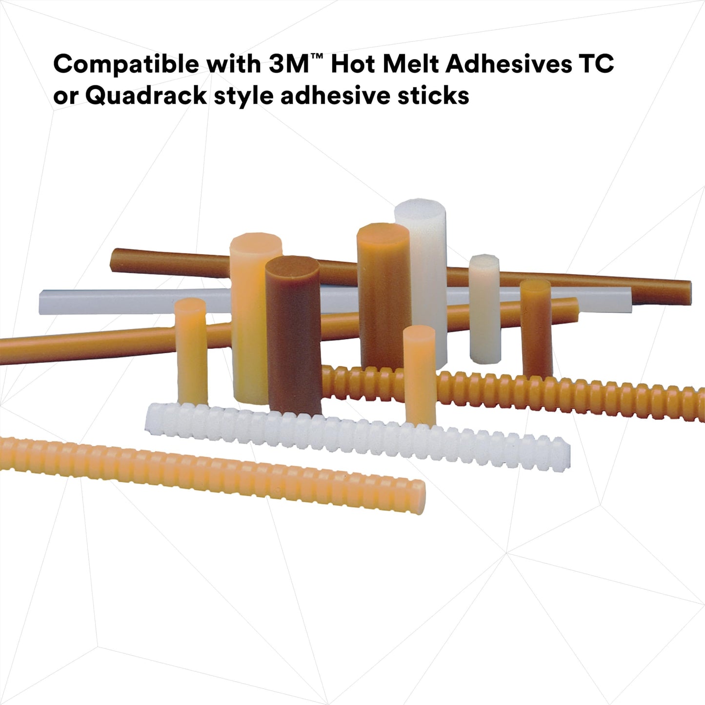 3M Hot Melt Adhesive 3792Q, Hot Glue, Multi-Purpose, Woodworking, Upholstery, Clear, 5/8 in x 8 in, 11 lb, Case