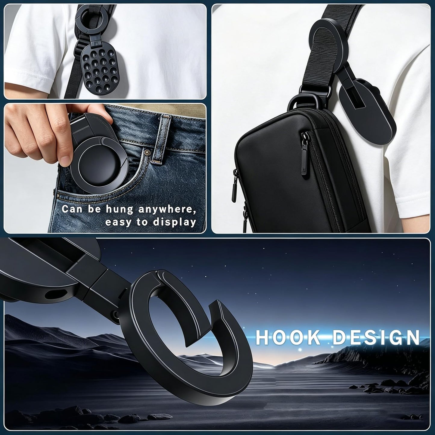 2026 New 3 in 1 Magnetic Suction Cup Phone Mount, 18 Strong Suction Cups Car Phone Holder, 360° Rotatable Universal Phone Stand for Gym Kitchen Home Office.(1PC)