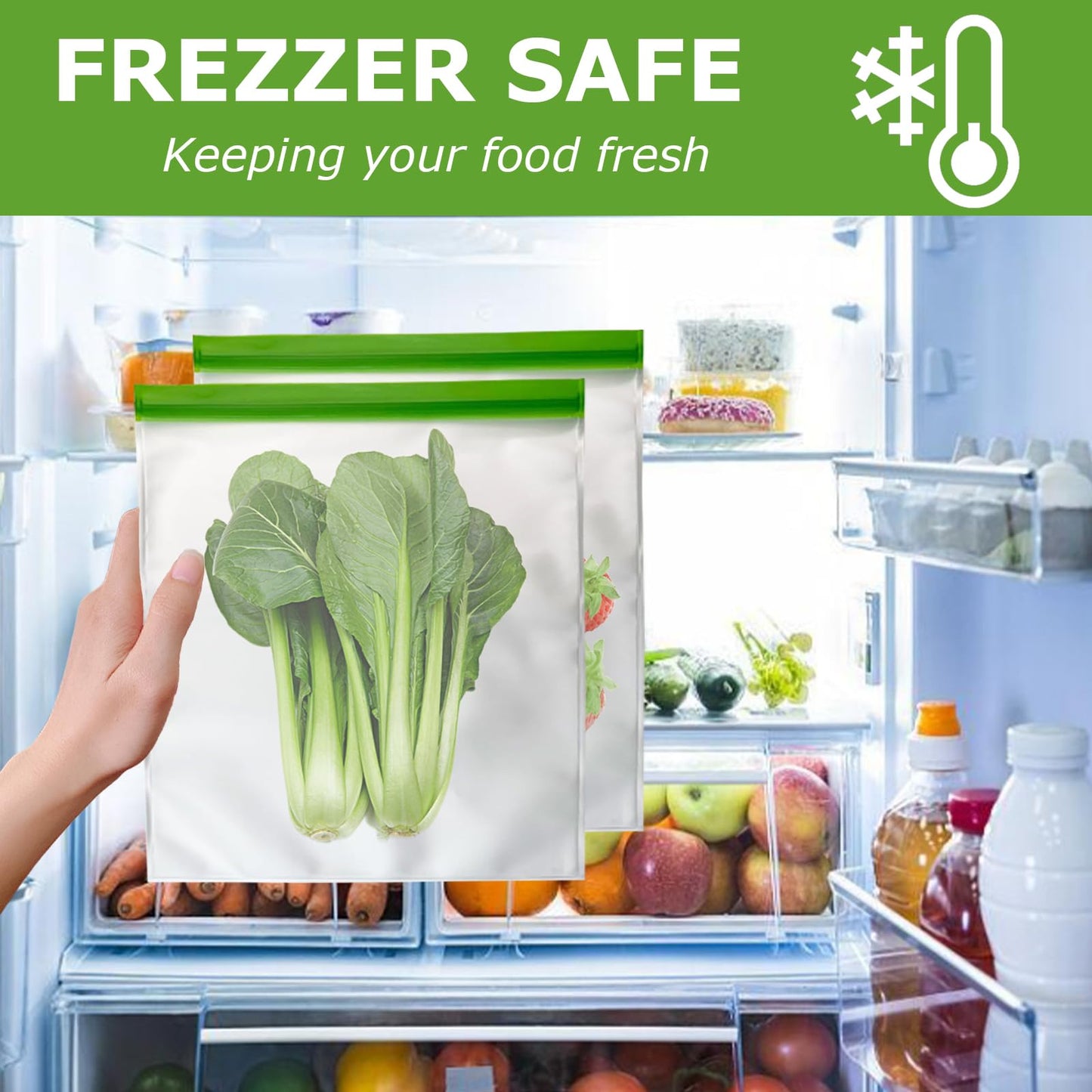 TAINESS Odor Proof Storage Bags Reusable Bear Bags for Food Backpacking No-Odor Zipper Barrier Bags Fit Home Organization, Food Storage,Freezer Safe (5p-8.5x10in)