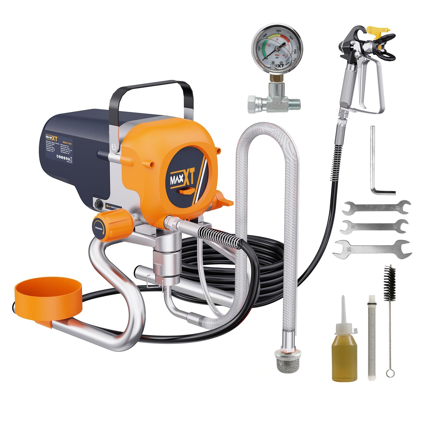 MAXXT Airless Paint Sprayers, 3300PSI Motorized Paint Sprayer with Stand, High Efficiency Spray Paint Machine for Home, Outdoor DIY Handyman Shed Garage House Painting Deck Fence Furniture