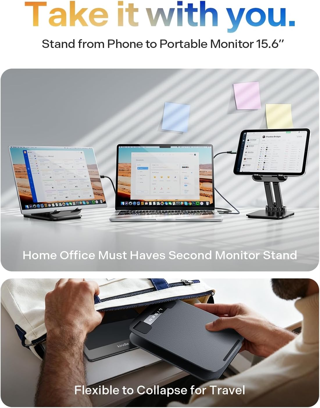 LISEN for iPad Stand Tablet Holder for Desk, Office Desk Accessories for Men Women Moms Gifts Home Office Dorm
