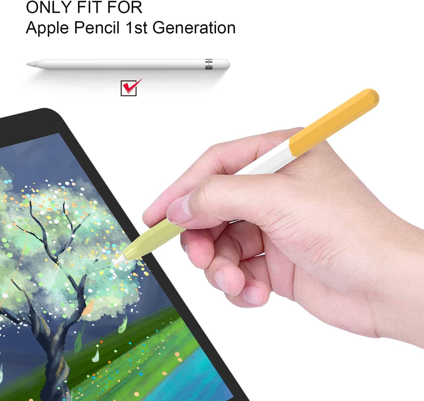 LOVE MEI 1st Silicone Sleeve Case for Apple Pencil Generation Holder Protective Skin Cover case for iPad, Mix Colours