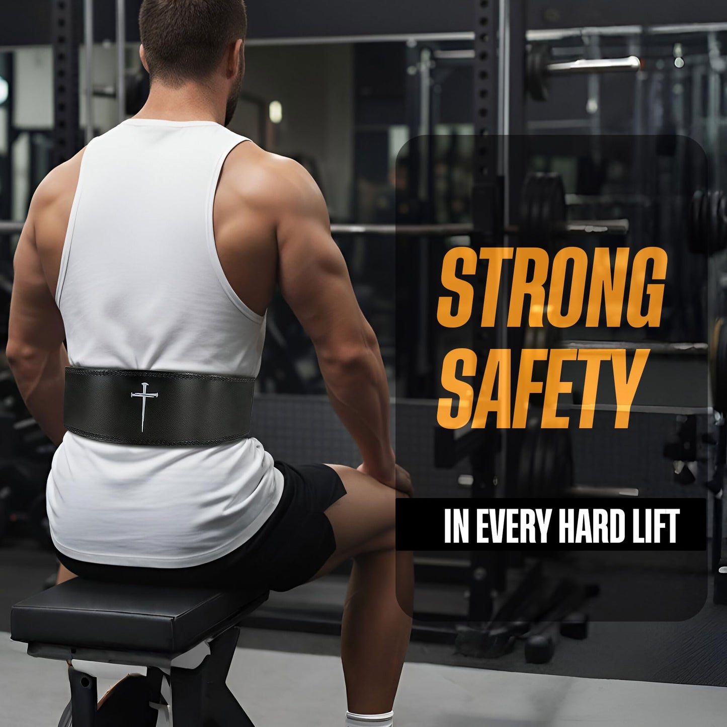 Christian Lever Weight Lifting Belt with Cross- 10mm Thick Leather Weightlifting Belt for Men & Women- Faith Lever Weight Belt for Men- Powerlifting Lever Gym Belt for Squat Deadlift Workout