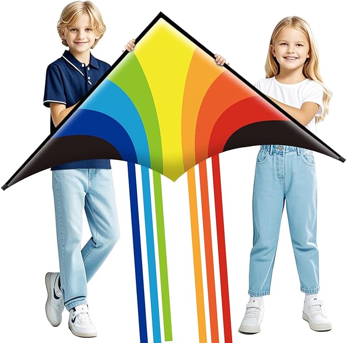 Xida Kites for Kids Ages 4-8, Large Kite for Adults, Easy to Fly Beach Kites with Handle and String,Perfect for Beginners,Beach,and Outdoor Flying Fun