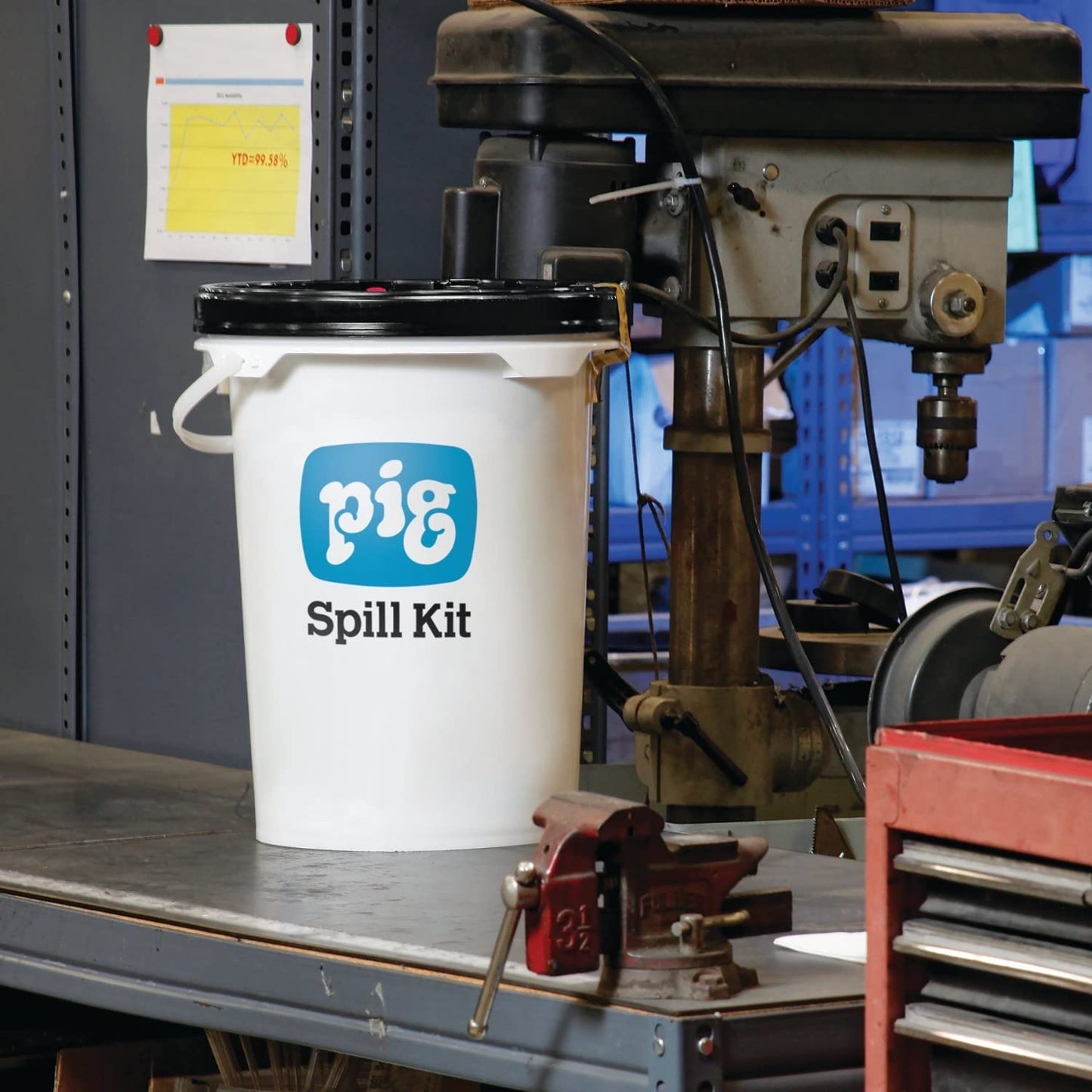 PIG Oil-Only Spill Kit | in Bucket | 6.5 Gallon Pail | PMB30599