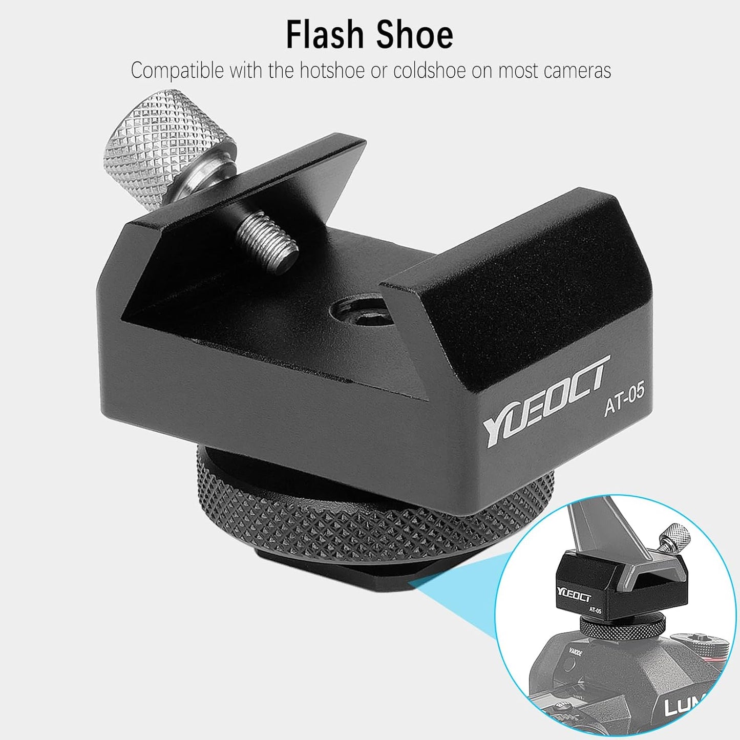 Yueoct 1/4" Metal Telescope Finderscope Mount Adapter Finder Scope Base Dovetail Bracket with Threaded Hole for Video