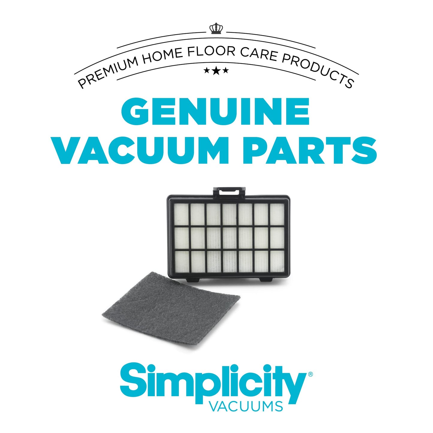 Simplicity Vacuums Genuine SF-I4.3 Filter Set with HEPA Media for Jill Canister Vacuum Cleaner, Jill Replacement Filter Only