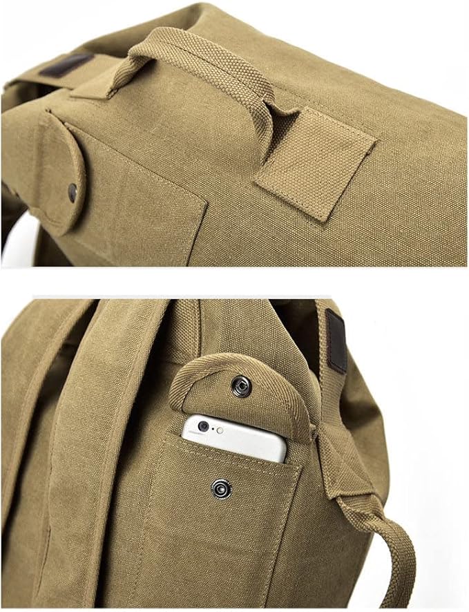Large Capacity Travel Climbing Bag Tactical Military Duffel Bag Top Load Double Strap Canvas Backpack