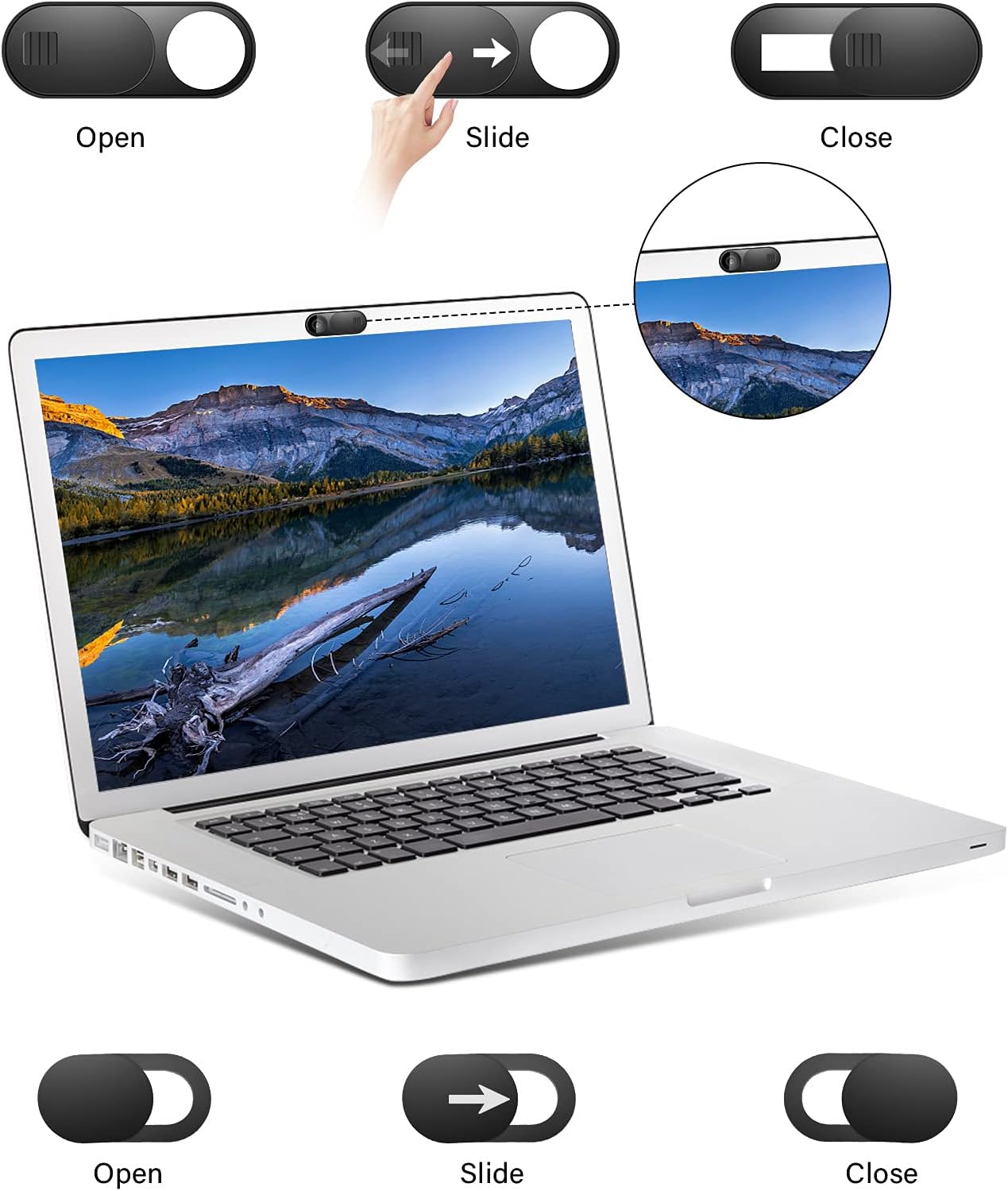 ZUCUCUC 11 Pack Webcam Cover, Laptop Camera Cover Slide, Phone Camera Cover, Ultra Thin Webcam Cover Slide Compatible
