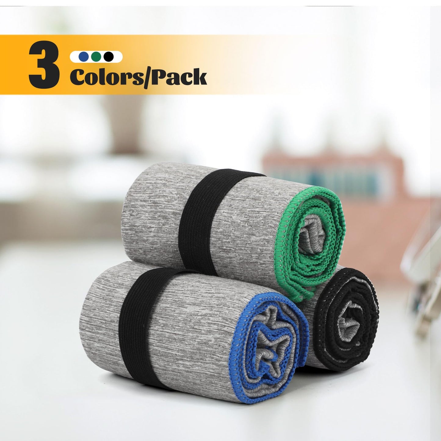 NUOYEE 3 Pack Microfiber Gym Towel Fast Drying Men Women Workout Gear for Body Sweat Sports Exercise Fitness Tennis Running Riding Hiking Camping Yoga Jogging Fishing Working Out Towel