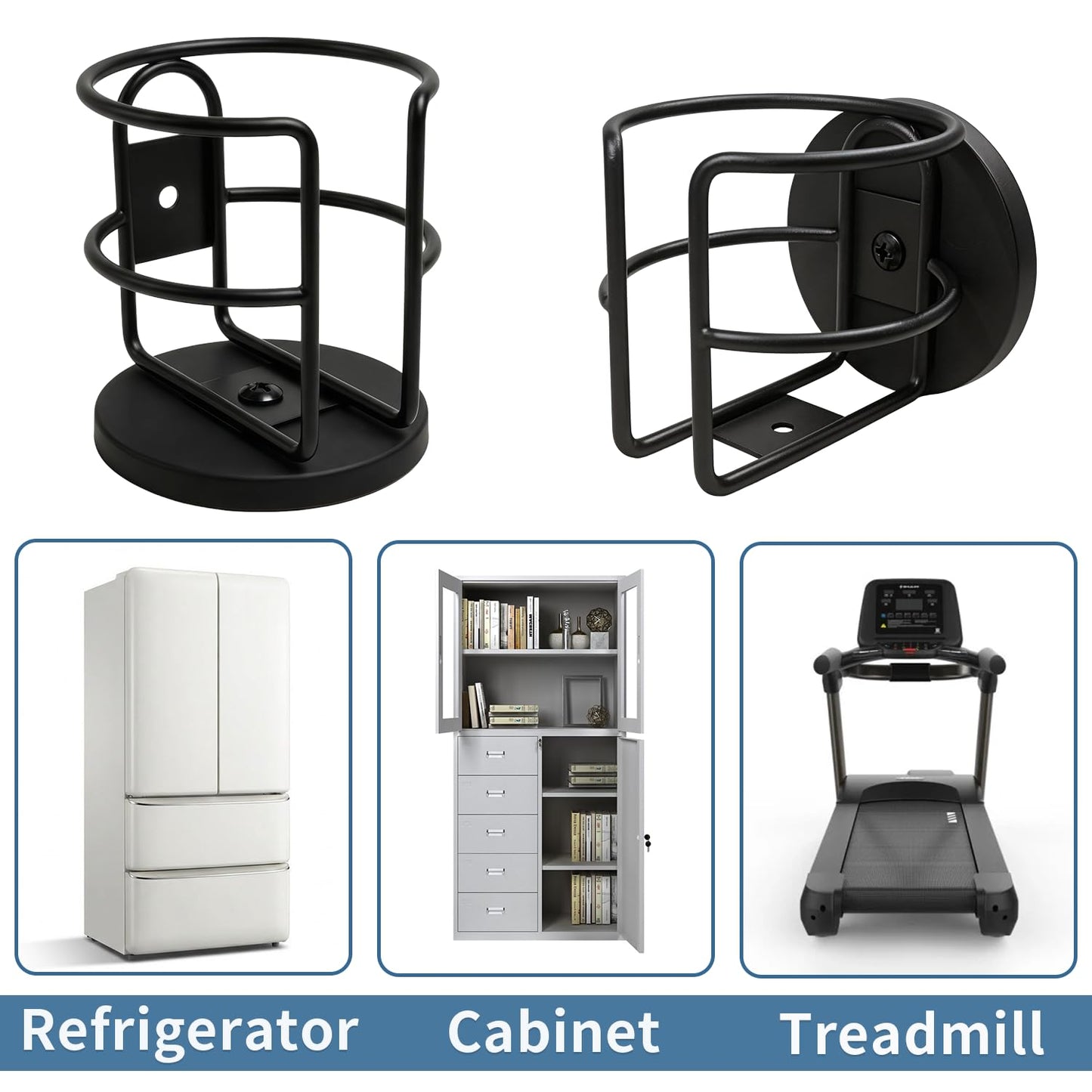 Magnetic Cup Holder, Heavy Duty Metal Drink Holder with 3.26 Inch Strong Magnetic Base for Refrigerator/Treadmill/Truck/Tractor/Forklift/Boat/Golf Cart, Featuring Bottom and Side Magnetic Attachment