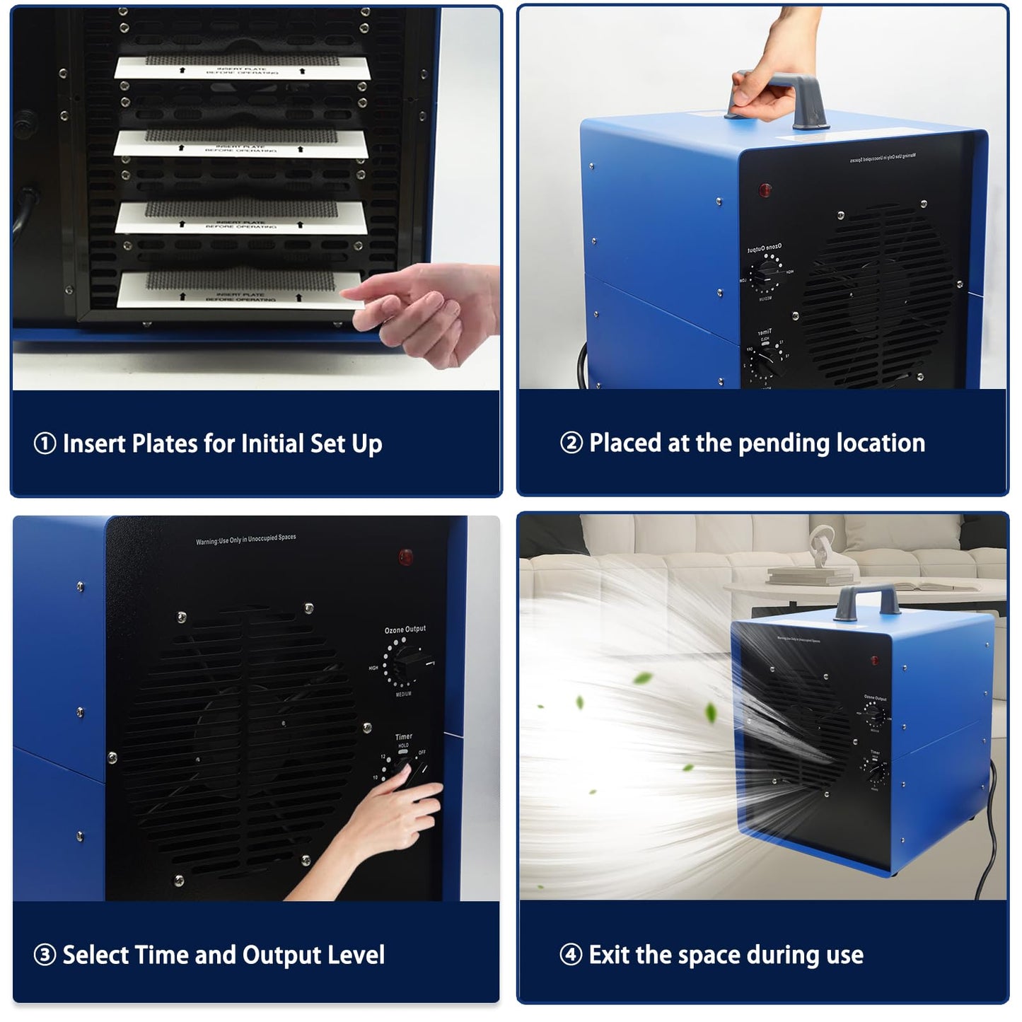 0zone Generator, 7000 Sq/Ft 0zone Machine Ionizer for Industrial, Commercial, Home, Car, Basement