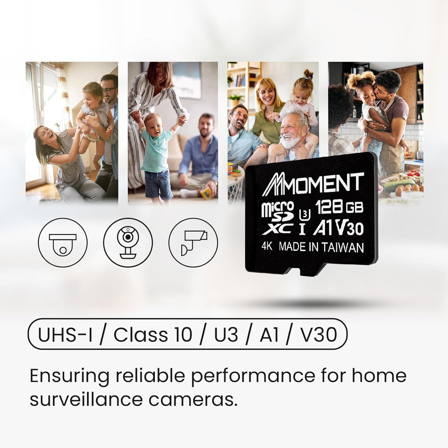 MMOMENT 128GB MM13 A1, U3, V30, 10 100 40 Micro SDXC Card, Jolly, UHS-I, Class Compatible, Read Speed Up to MB/s,Write