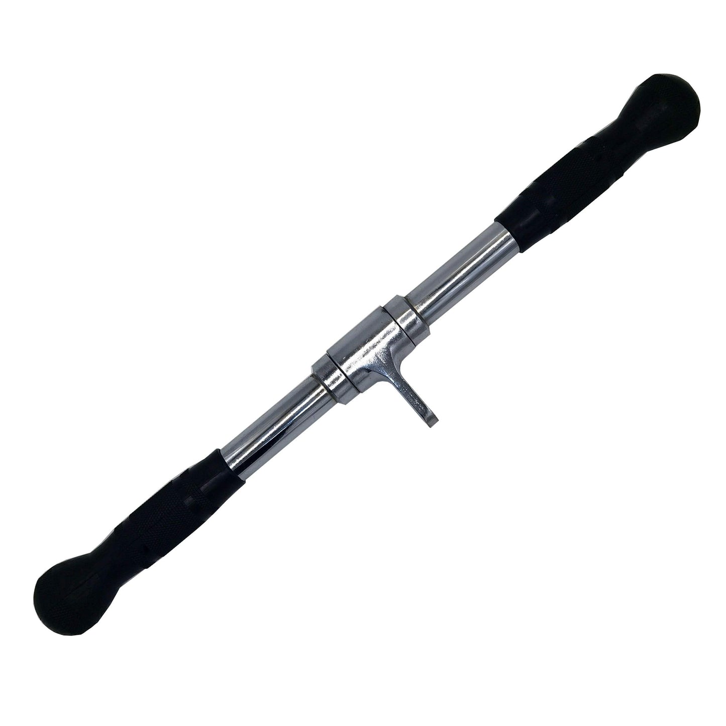 Rivotrance Strength-Enhancing Wide Grip LAT Pull Down Bar, Curl Pulldown Attachment - Gym Equipment with Rubber Handles for Comfortable Strength Workouts, Ideal Lat Bar Cable Machine Attachment (51 CM)