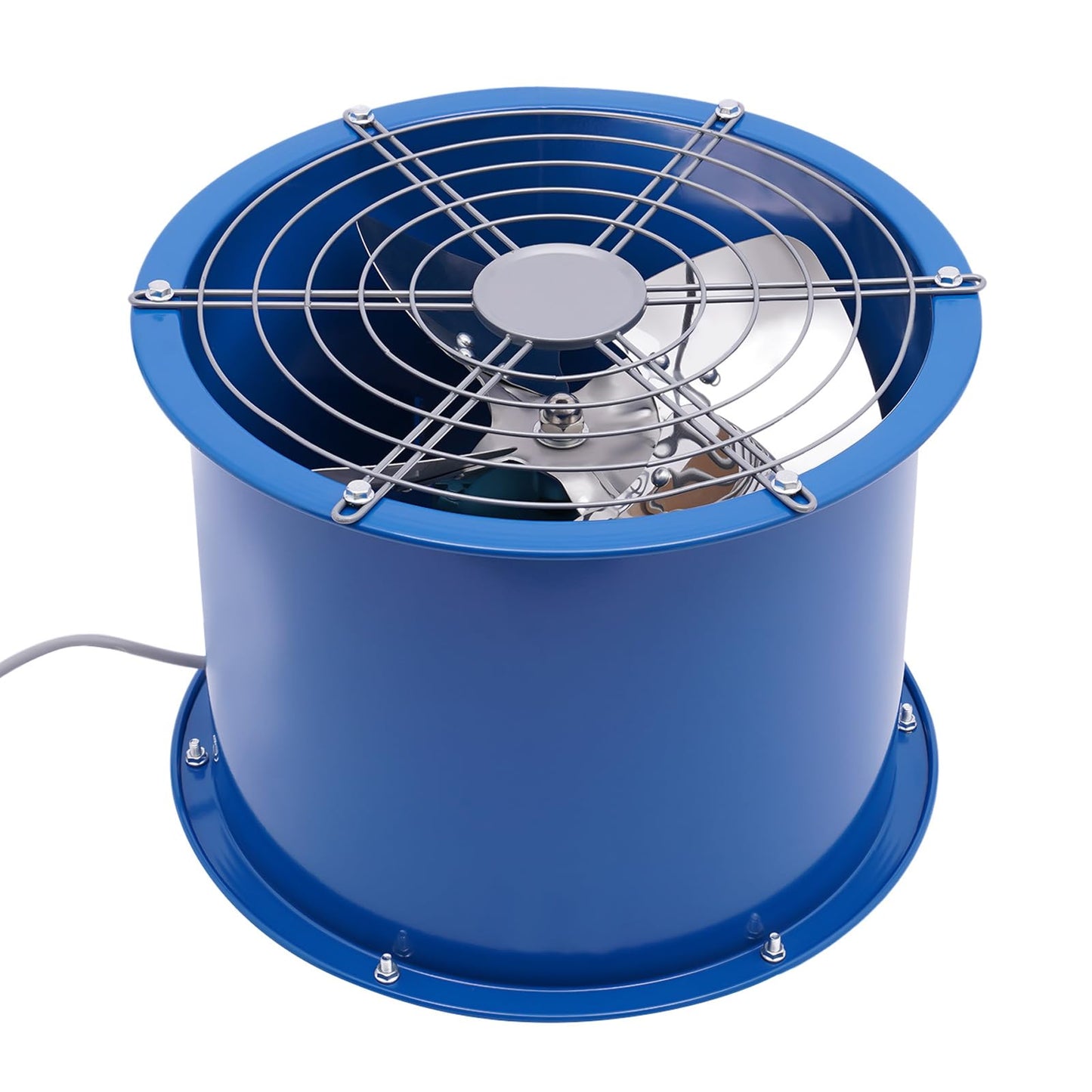 Fufiea High-Power 370W 110V Cylinder Exhaust Fan, Industrial Ventilation Fan with Pure Copper Motor, Explosion Proof Extractor Fan, 16" Duct Mountable, for Factory, Warehouse, Kitchen, Workshop, Lab