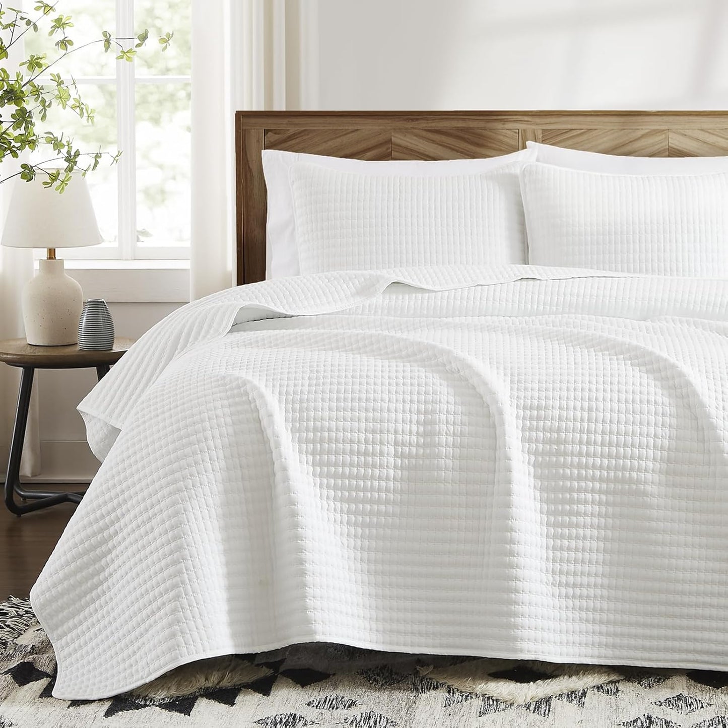 WRENSONGE King Size Quilt Bedding Set - 3 Pieces Lightweight Summer Coverlet with 2 Pillow Shams