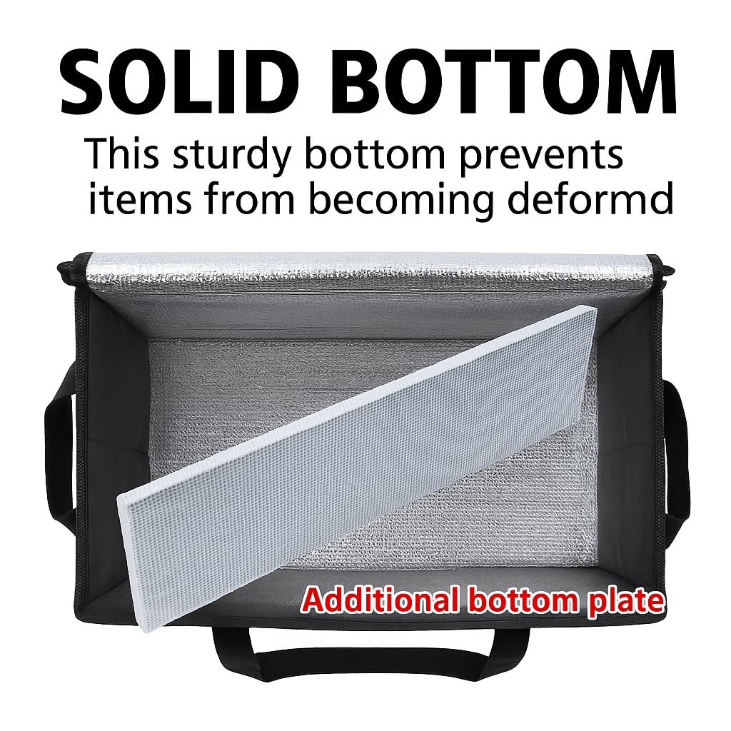 musbus Additional Bottom Plate XXXL Insulated Food Delivery Bag Cooler Bags heavy duty Catering Therma for doordash Keep Food Warm