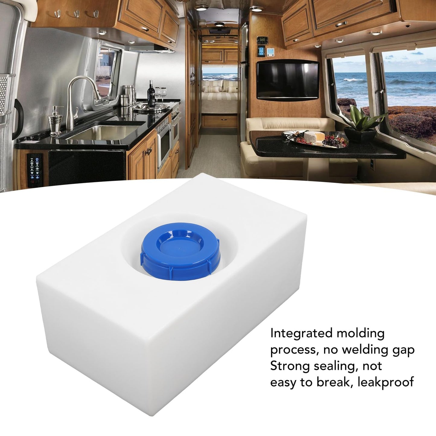 shenruifa 8 Gallon RV Water Storage Tanks Food Grade Leakproof Water Holding Tanks for Trailer Boat Yacht