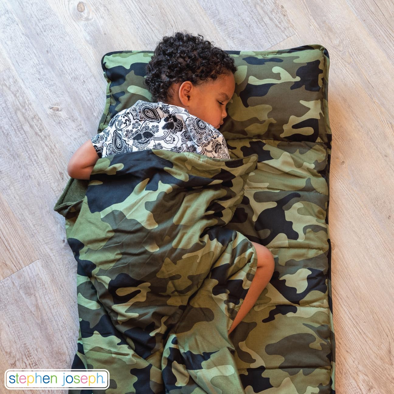 Stephen Joseph, Toddler All Over Print Nap Mat with Soft Blanket and Removable Pillow for Boys & Girls, Kids Sleeping Bag for Elementary, Daycare, Preschool with Carry Handle, Pink Unicorn
