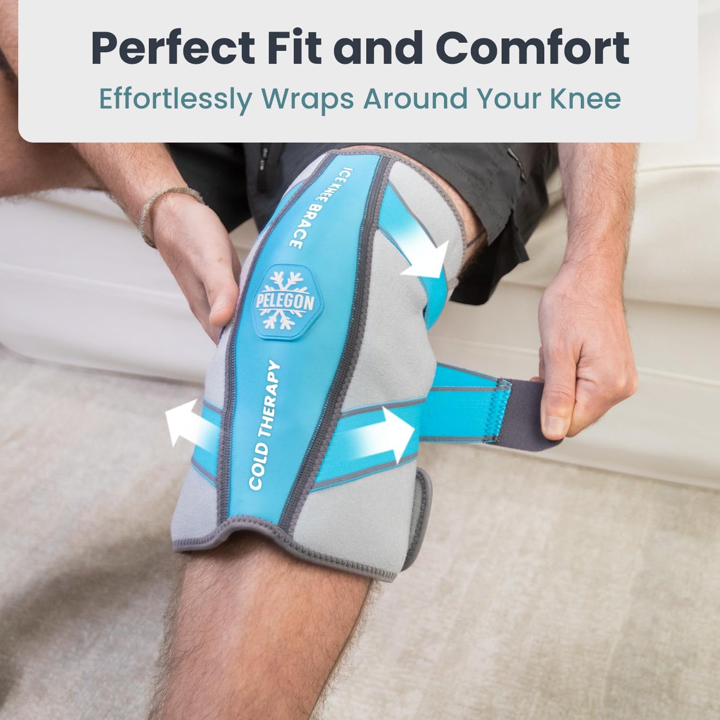 Knee Ice Pack Wrap (1 Pack) - Adjustable Ice Pack for Knees Surgery, Replacement, Arthritis Pain, ACL, Sports Injuries, Post Surgery, for Long Duration - 1 Pack