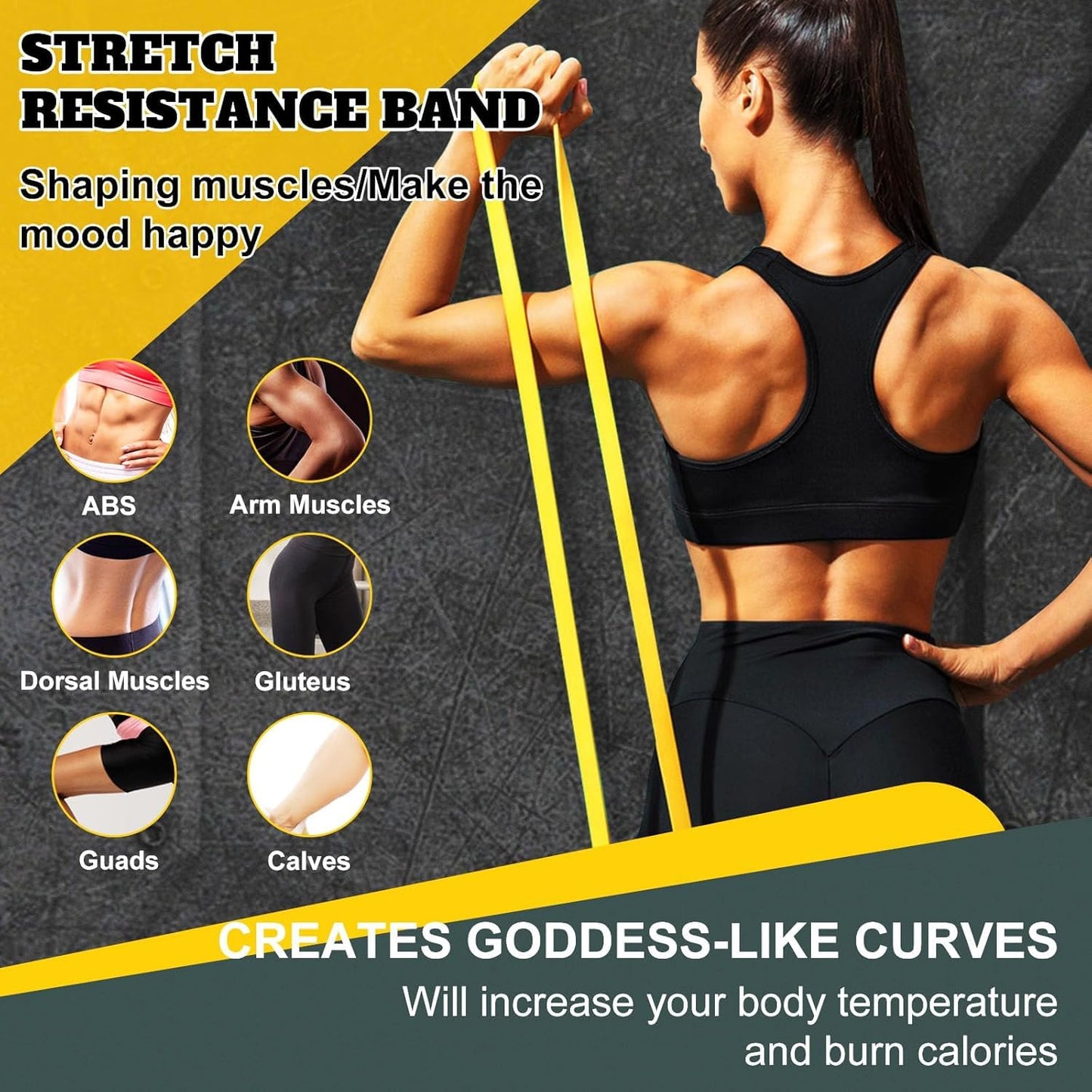 Resistance Bands,Exercise Bands,Resistance Bands for Working Out,Pull Up Bands, Workout Equipment,Workout Bands for Men Women,Stretch Bands for Home Exercise,Physical Therapy