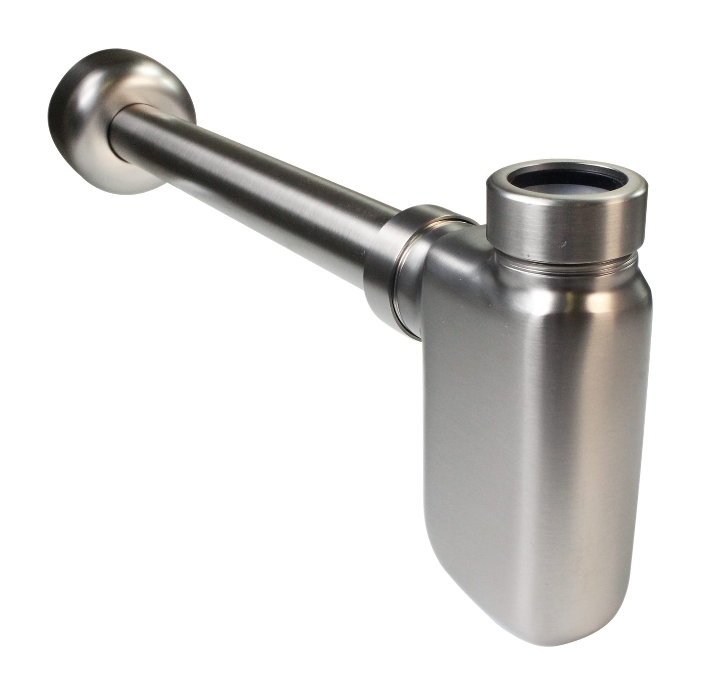 Westbrass D1938QRL-07 Freestanding Pedestal Lavatory Sink Installation Kit with Flat Trap and 1/4-Turn Lever Handles, Satin Nickel
