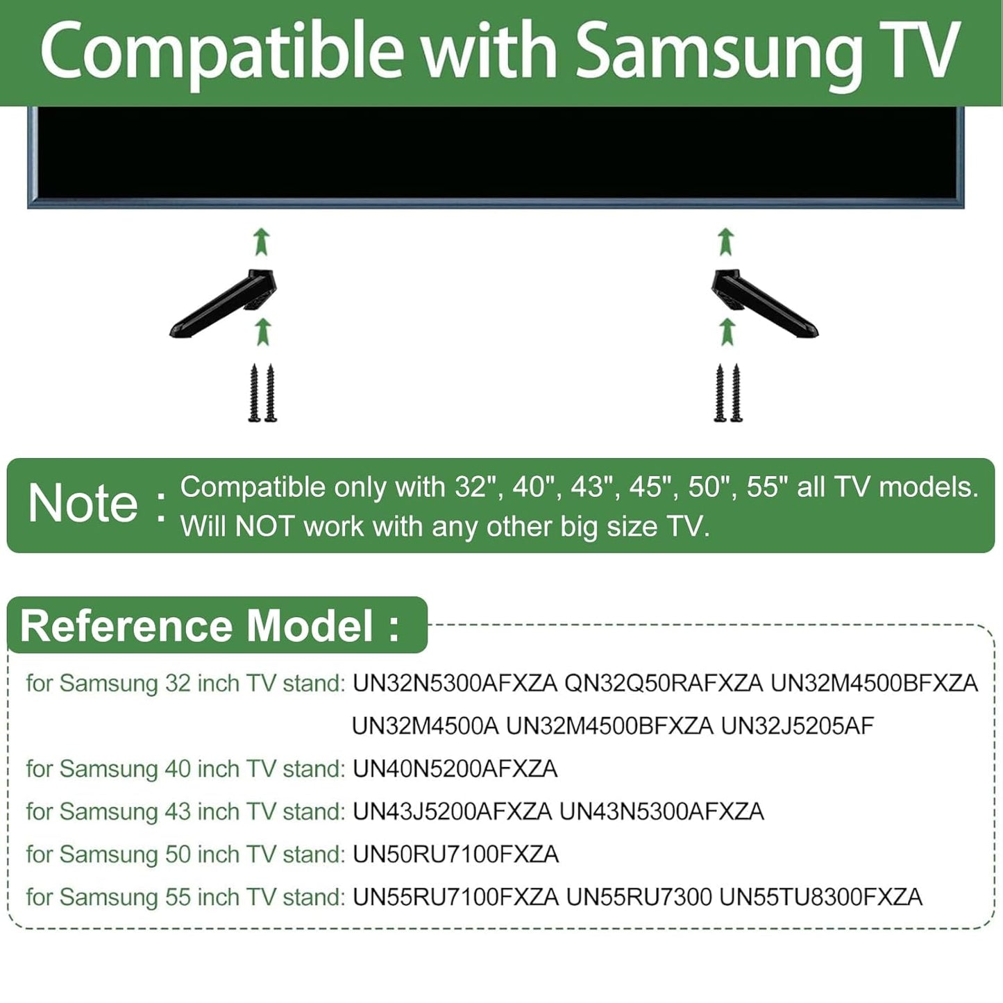 Yaotieci 32" 40" 43" 45" 50" 55" TV Stand Screws and Washers for Samsung TV Legs Screws, for Samsung TV Feet