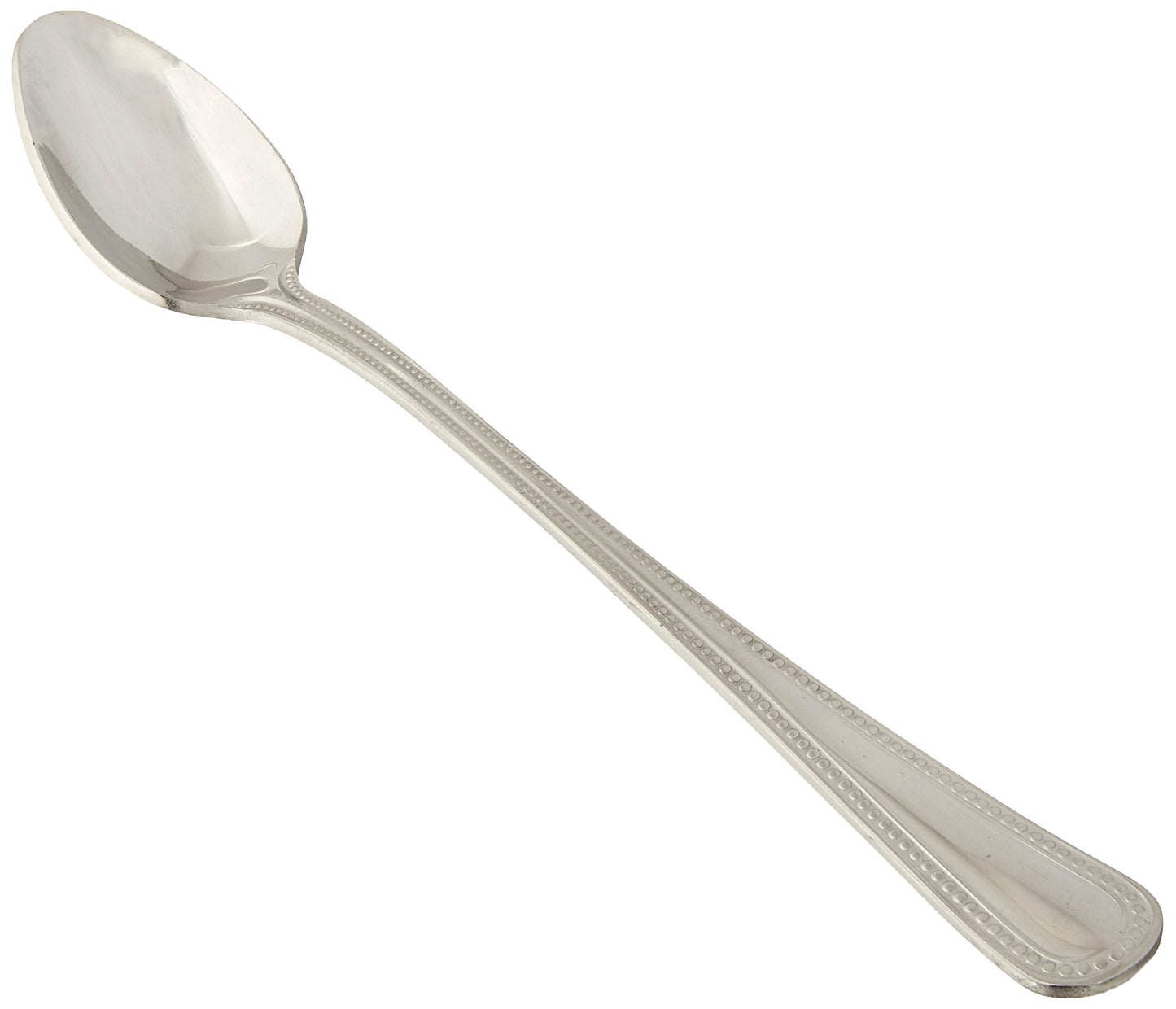 Winco Pearl Stainless-Steel Iced Tea Spoon, Extra Heavyweight, 8" (12 Pack)