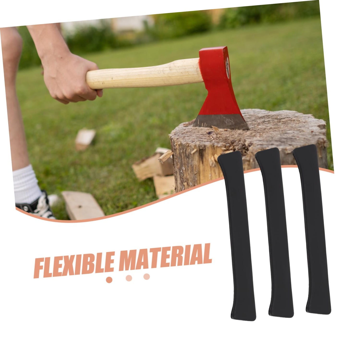 Yardenfun 10pcs Axe Blade Protective Cover Stretchable Moisture-Resistant Sheath for Camping and Wood Chopping Compatible Axe Safeguards Sharpness for Outdoor Use