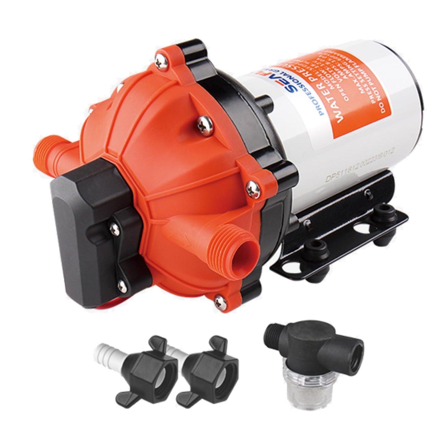 SEAFLO 55-Series 24V On-Demand Diaphragm Pump - 5.5 GPM, 60 PSI, Water Pump, Heavy Duty, Pressure Switch, Self Priming, Quiet, High Flow, RV Marine Off Grid Freshwater System, 4-Year Warranty