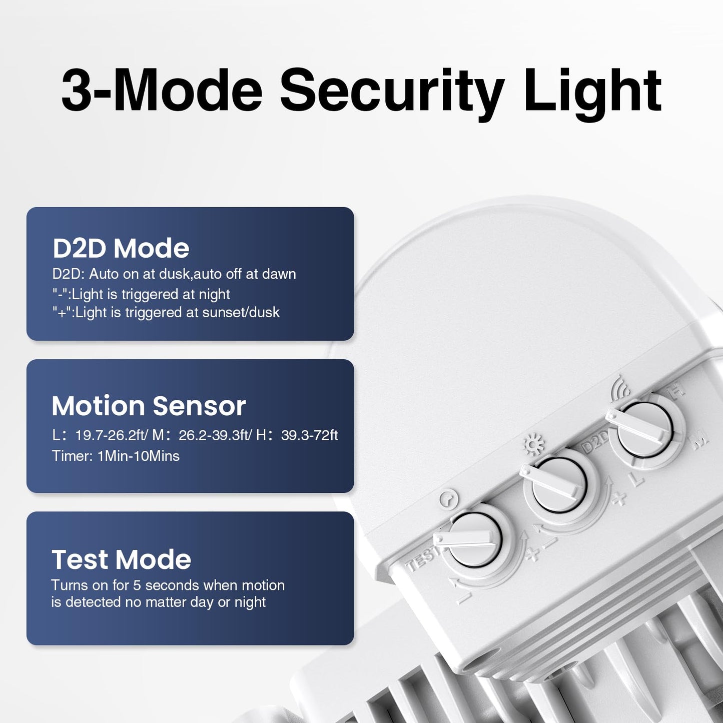 Onforu 3 Pack 75W Motion Sensor Outdoor Lights, 7000lm Dusk to Dawn Flood Light, LED Security Light with 3 Head, IP65 Waterproof Exterior Floodlight, 6500k Wall Light for Entryway Stairs Yard Garage