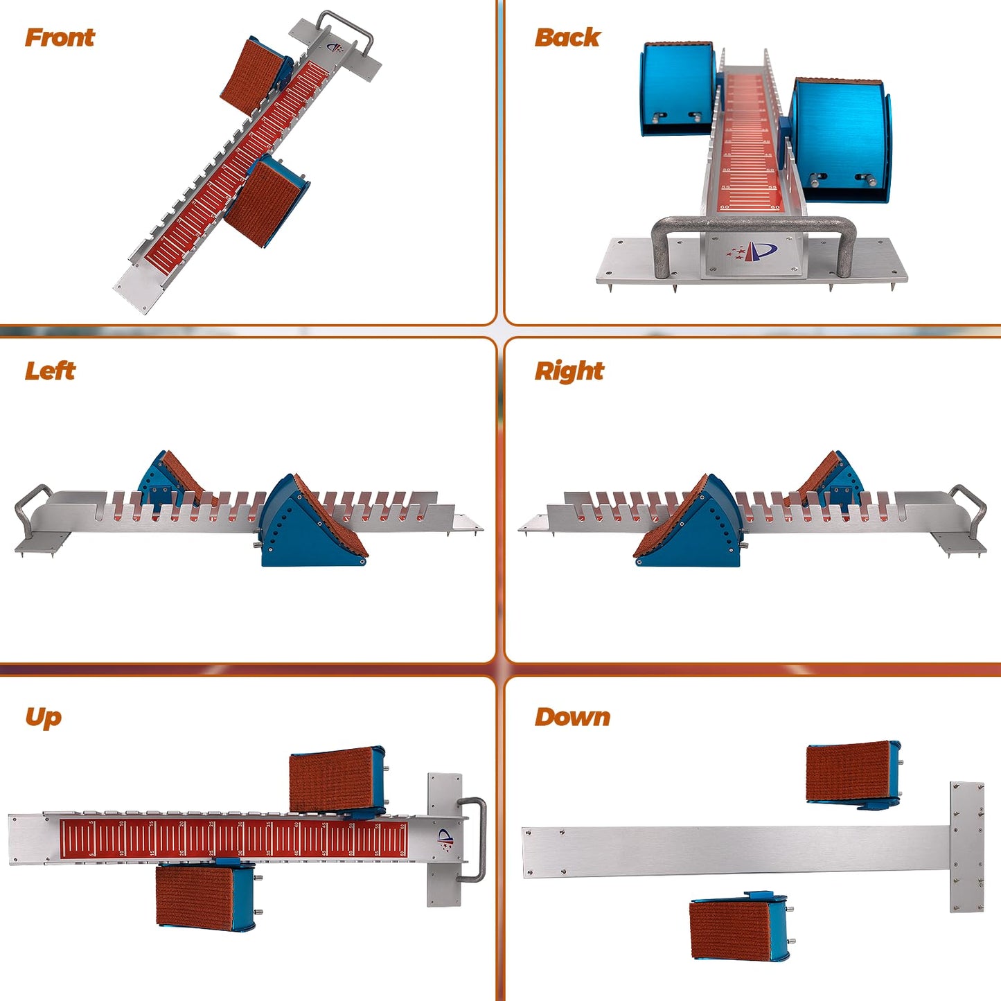 Vaolvpant 32in Starting Blocks with Premium Aircraft-Grade Aluminum 6 Angle Adjustable and Detachable Pedals Ideal for Running Enthusiasts Professional Track and Field Competitions