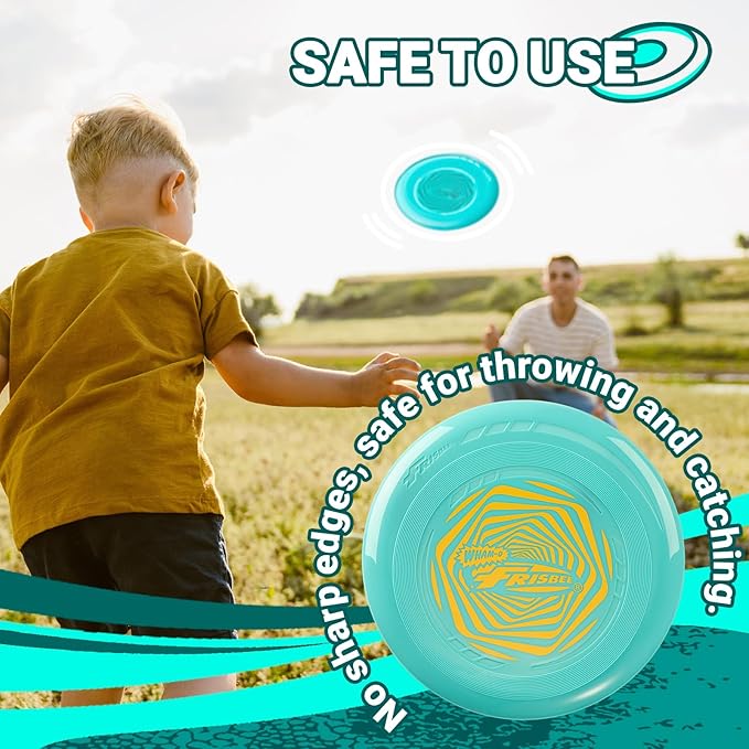 Wham-O Frisbee Go Flying Disc, 9 Inch Lightweight Sports Disc for Beginners Outdoor Beach Backyard Lawn Park Camping Family Activity Game - 70g