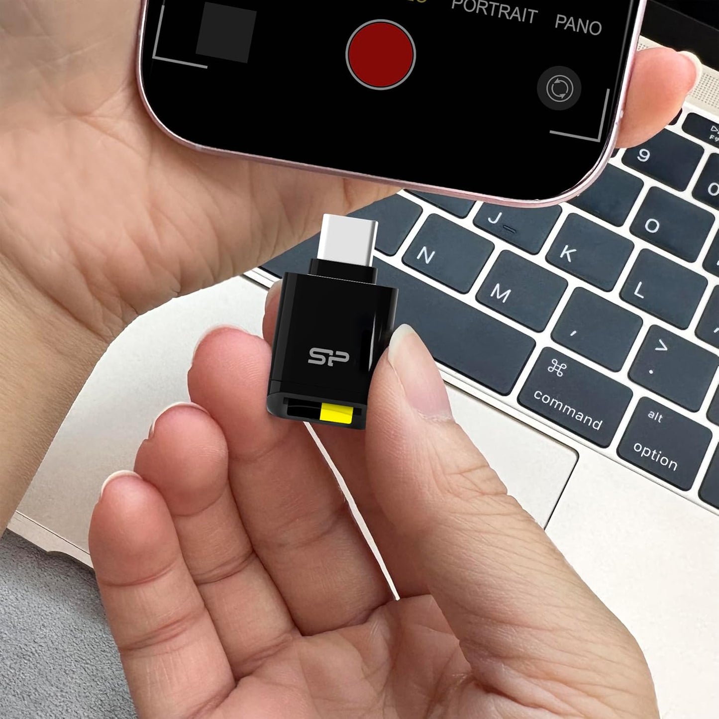 SP Silicon Power C200 SPU3CTMREDC2000K Silicon Power USB Type-C MicroSD Card Reader