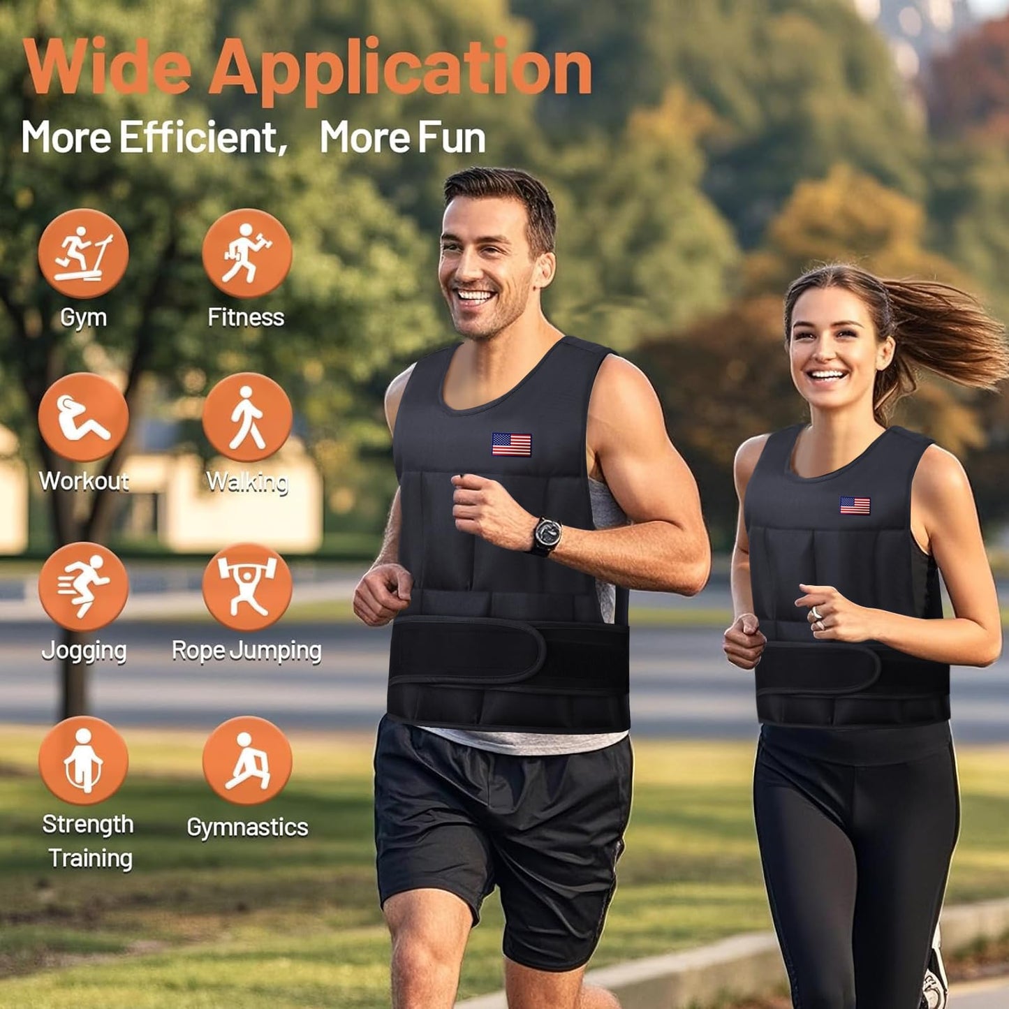 Wolliwa Adjustable Weighted Vest for Men Women,2-12 Lbs Adjustable Weighted Vest with Straps Womens Running Weight Vest for Walking Strength Training Fitness (Black, Adjustable 2-12 Lbs)