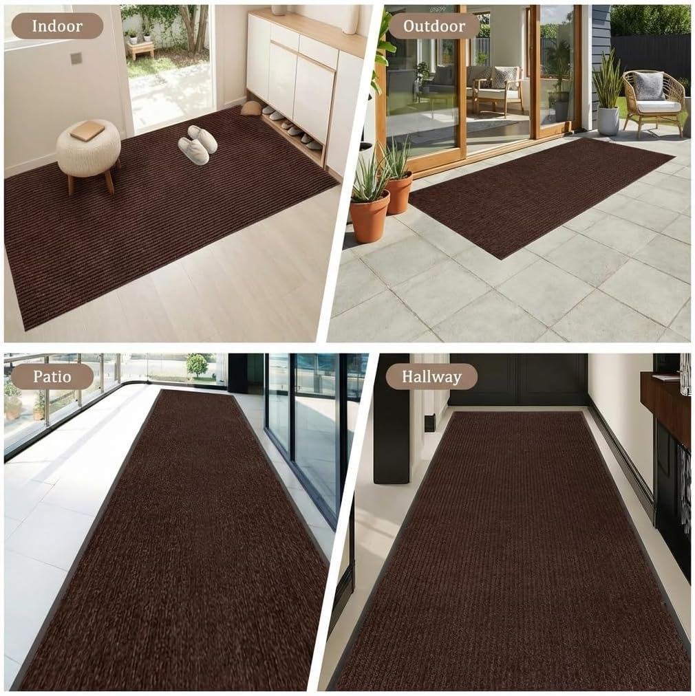 Traffic Guard | 3' X 4' Heavy-Duty Commercial Grade Door Mat - Non-Slip Rubber Backing, Brown