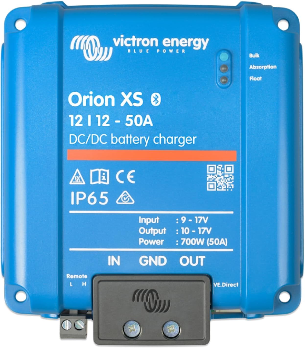 Victron Energy Orion-XS Smart DC to DC Charger (Bluetooth) - Fully Configurable - Battery Charger for Dual Battery Systems - IP65 Dust & Waterproof - 12/12-Volt 50 amp 700-Watt