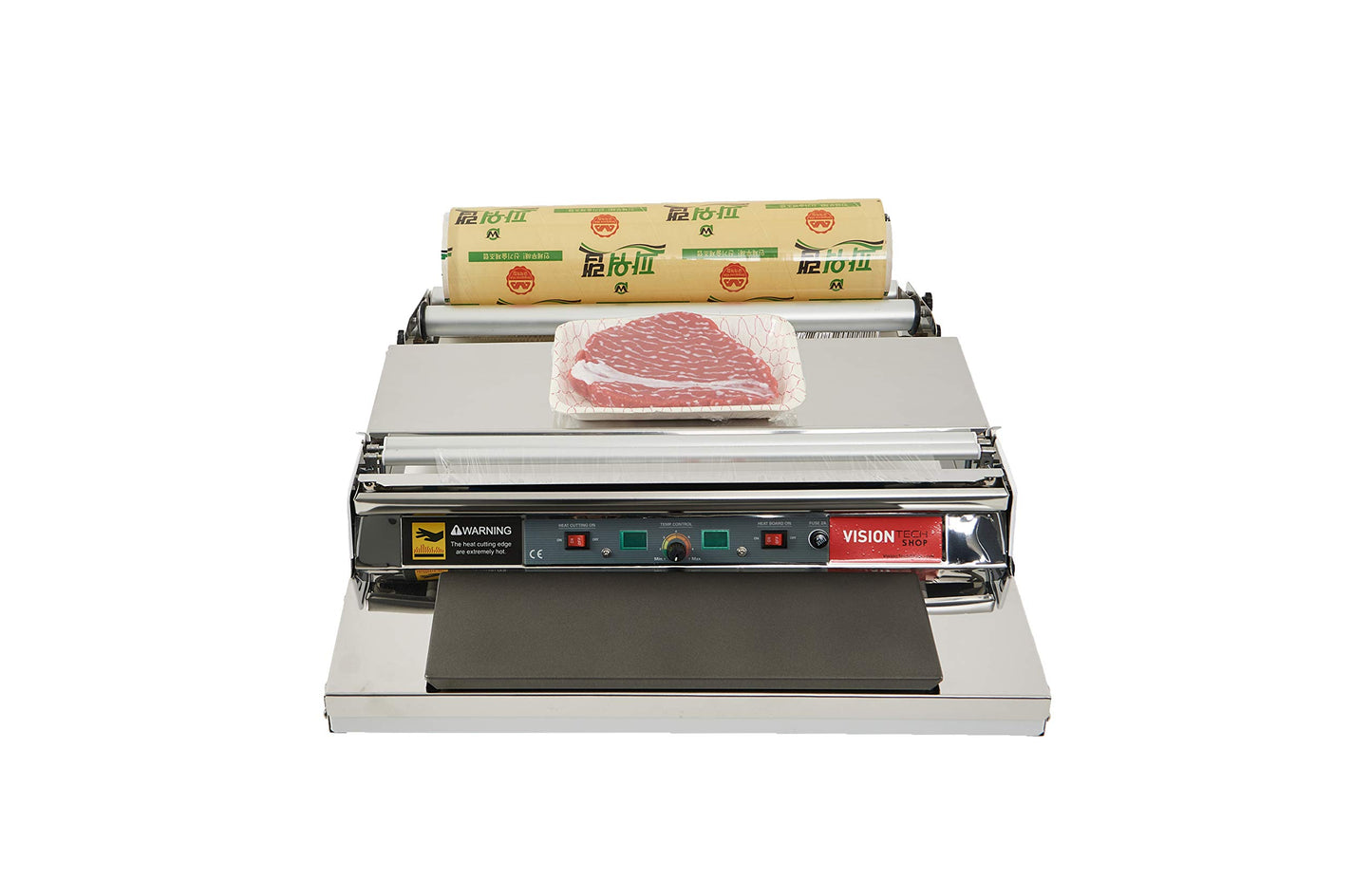 VisionTechShop VTH-500, 20 Inch / 500 mm Hand Wrapping Machine Film Wrapper for Food Packaging, Large Tray, MADE IN KOREA