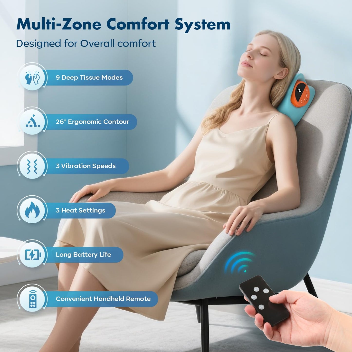 altoance Neck Massager 2026,4-in-1 Neck & Shoulder Massager with Multi-Directional Stretch, Heating & Vibration, 360° Remote Control – Ergonomic for Home, Office,Car Travel