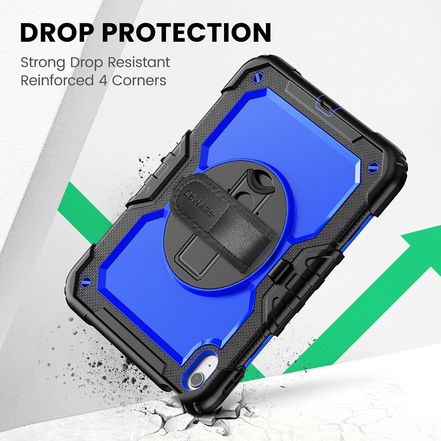 SEYMAC (A16) 11th/10th 2025/2022 (11/10.9), Case for iPad Generation Heavy Duty Full-Body Shockproof Protective Case