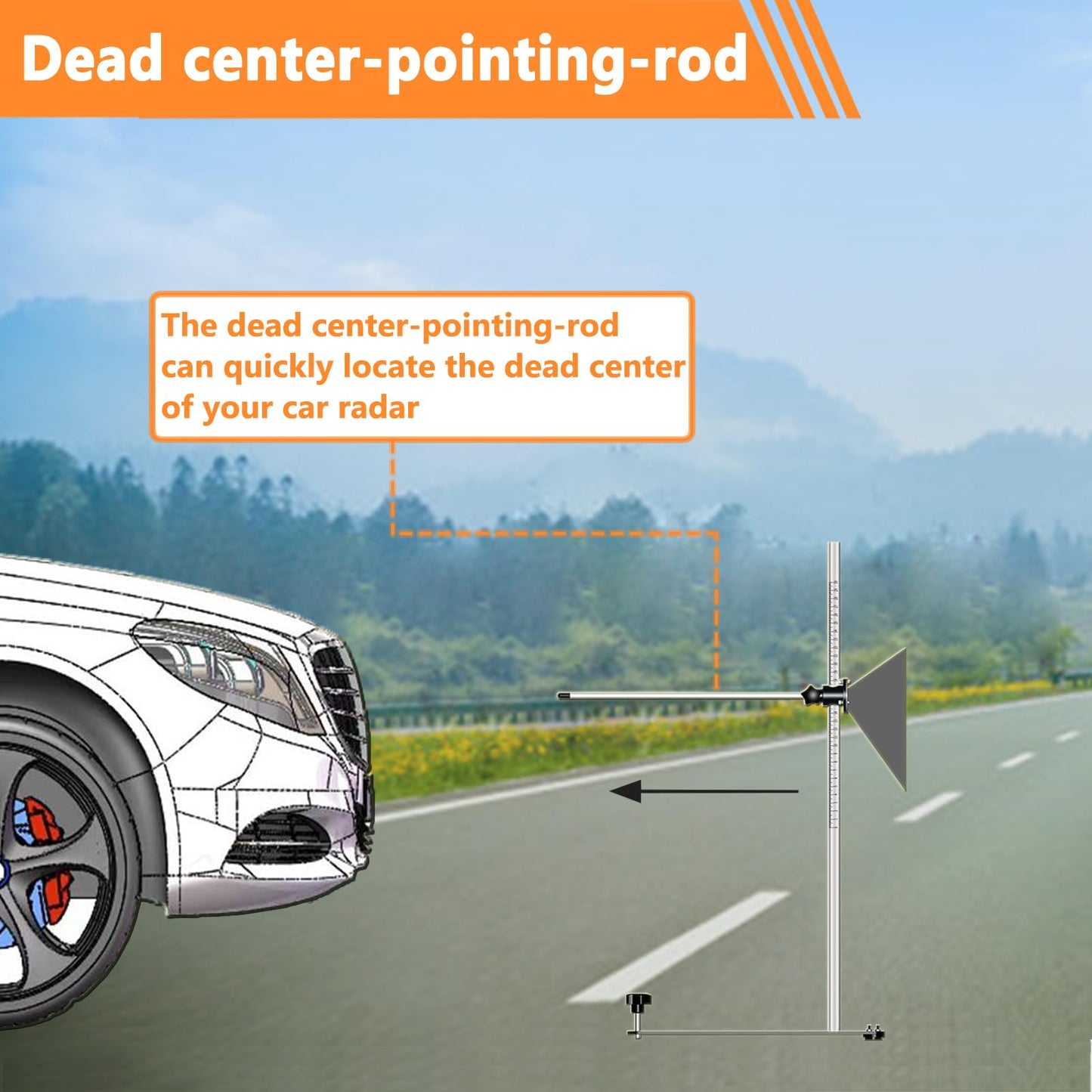 ADAS Calibration Tool 8.07"Outer Edge Reflector for Automobile Light & Heavy Vehicles with Digital Angle Finder,Assist Mirror and Reflective Board for Vehicle Centerline Alignment