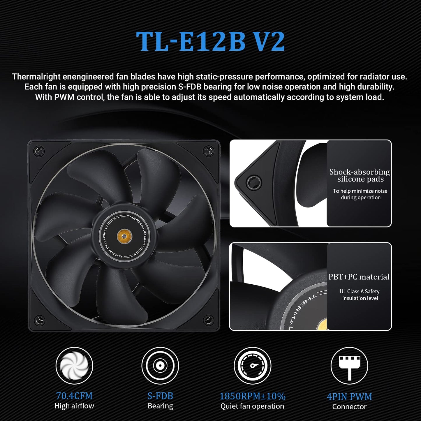 Frozen 240 3300RPM,TL-E12 Fan2,Water AM4/AM5,Intel LGA1150/1151/1200/1700/2011 Thermalright Prism Black CPU Liquid