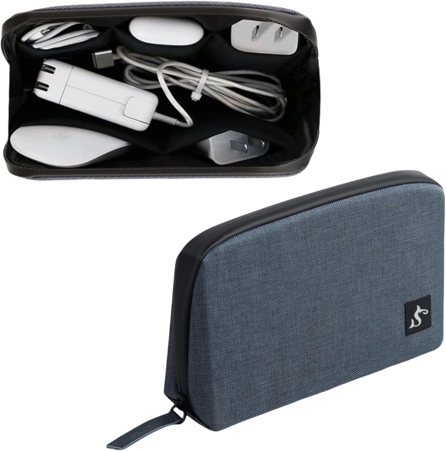 simtoper Backpack, Small Electronics Organizer Travel Case Slim Travel Cable Pouch for Small Tech Accessories, Cords