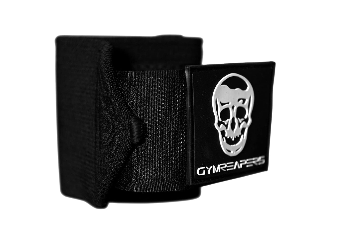 Gymreapers Wrist Wraps Weightlifting - Stiff Heavy Duty 18 inch Wraps With Thick Thumb Loop For Powerlifting, Bodybuilding, Cross Training, & Heavy Presses (Black - 12")