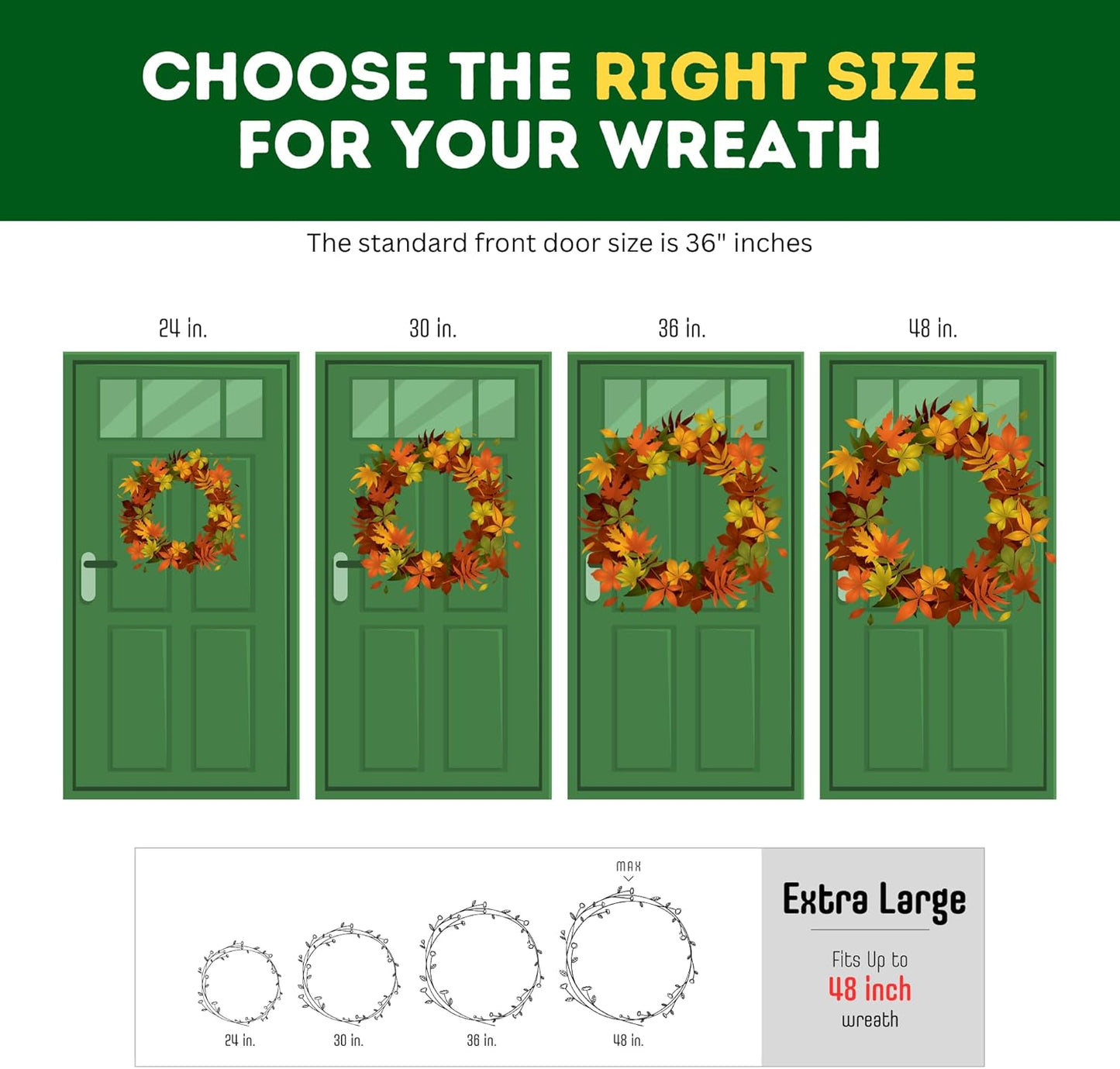 ProPik Christmas Wreath Storage Bag - Waterproof Clear PVC Container | 2-Pack for 48-Inch Wreaths