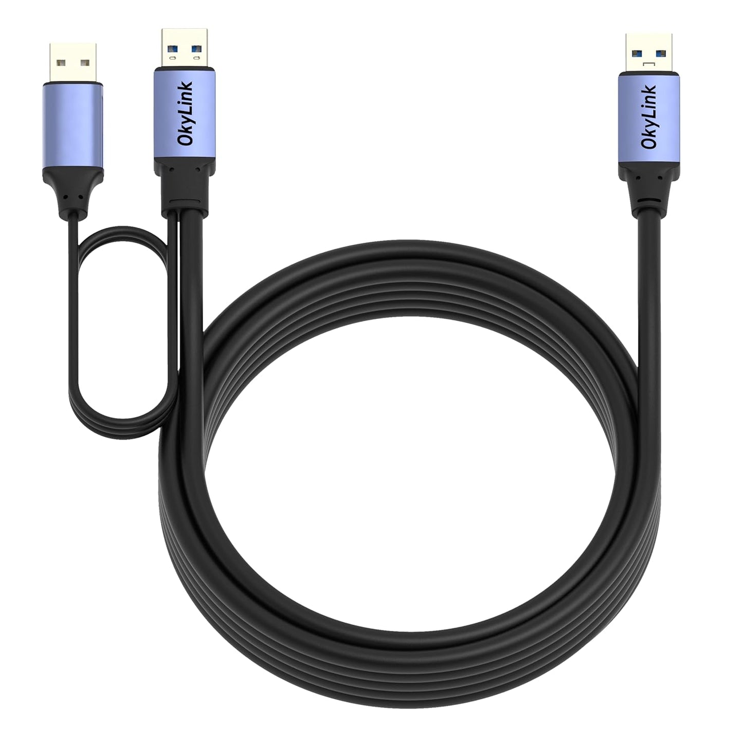 15ft(5M) 3.0/3.2 1 5Gbps OkyLink Active USB Gen Data Cable A Male to A Male Comes with Power Cable for Industrial