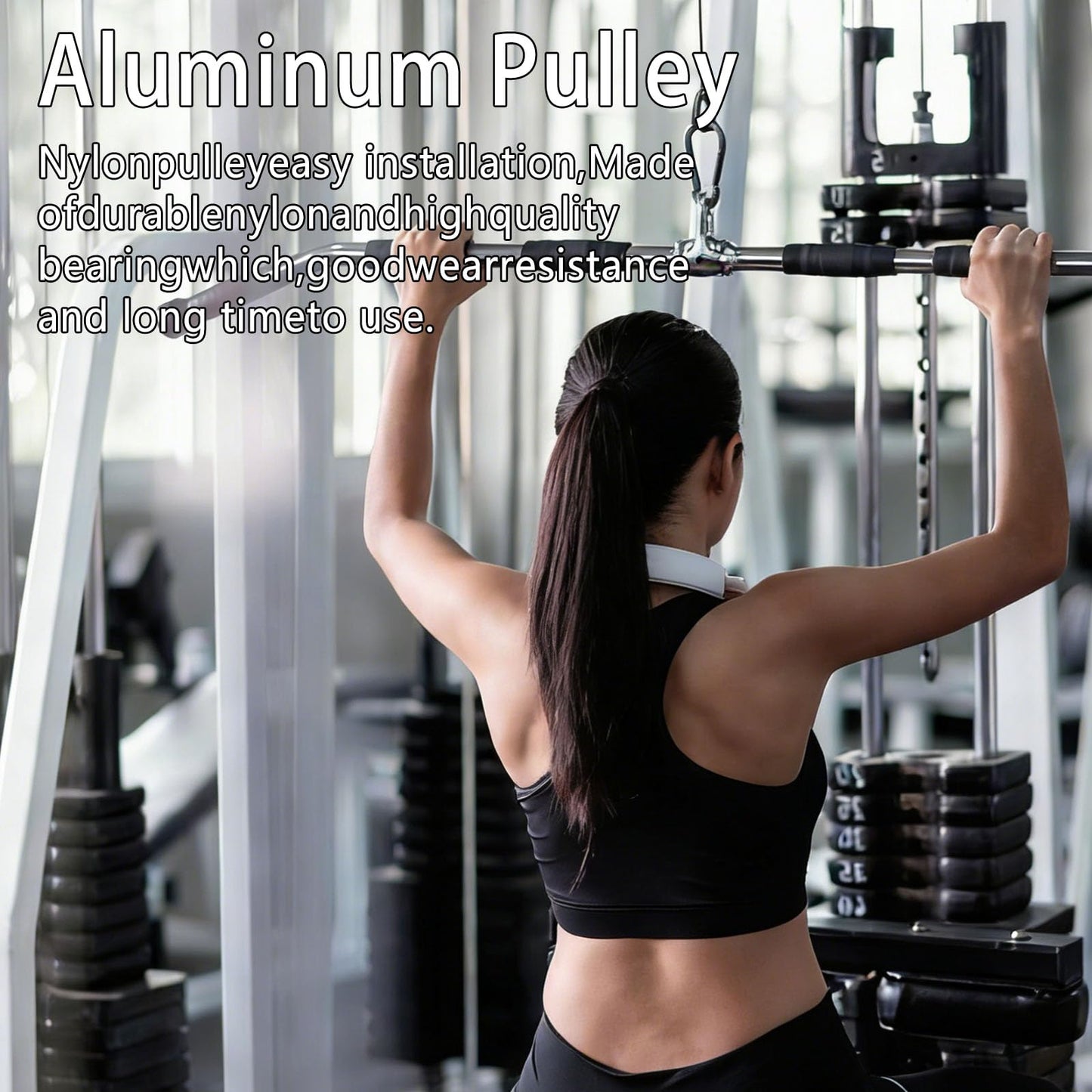 BESTEEL 6pcs 90mm Universal Aluminum Pulley Wheel for Gym Equipment, Silent Cable Machine Replacement Part,Heavy Duty Undeformable Fitness Aluminum Alloy Bearing Gym Pulley Wheel for Home Gym (Silver)